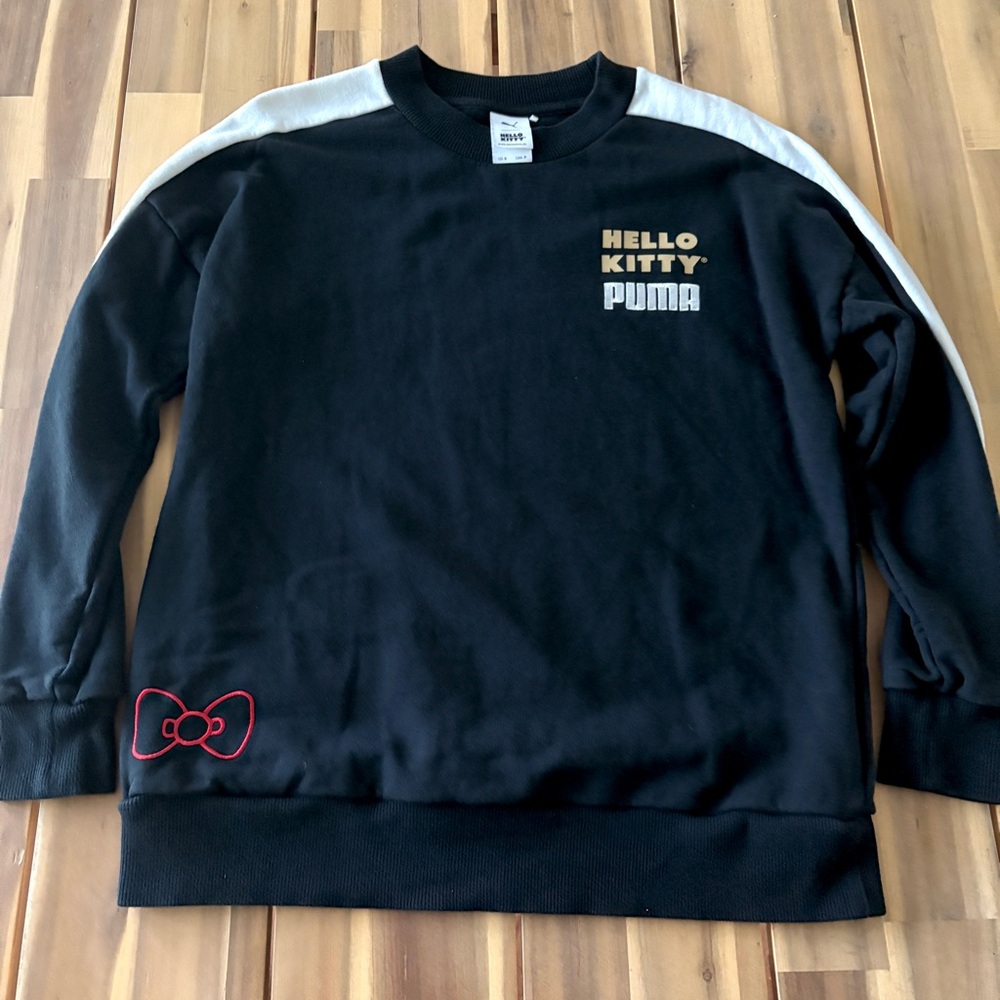 hello kitty x puma collaboration sweater - airplane & bow sweatshirt
